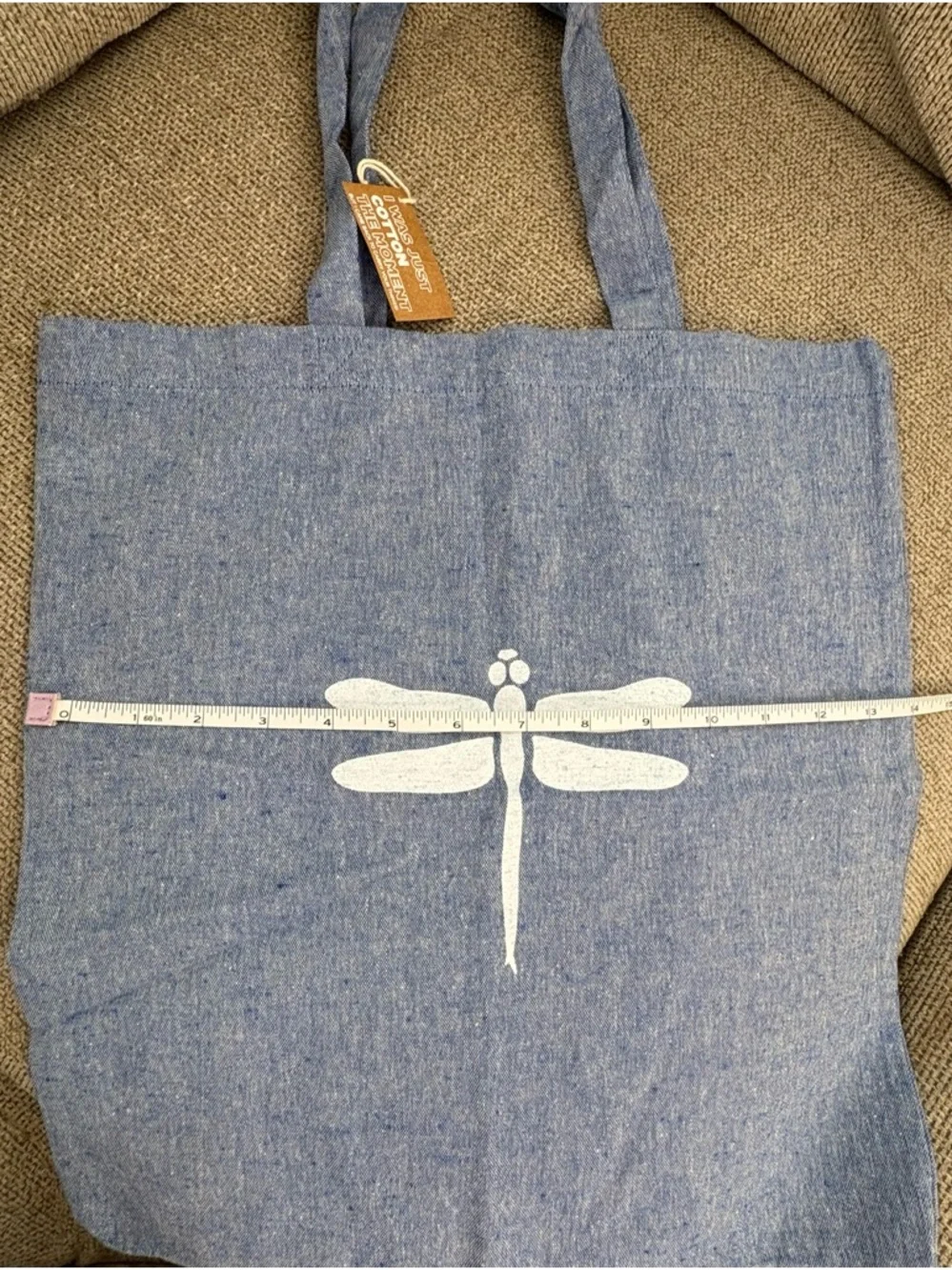 6 for$20❤️bundle item!  Dragonfly Print Chambray Tote Bag - Unbranded